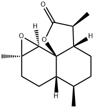 3H-Oxireno[7,8]naphtho[8a,1-b]furan-3-one, decahydro-4,7,9a-trimethyl-, (1aR,1bR,4S,4aS,7R,7aS,9aR)- Structure