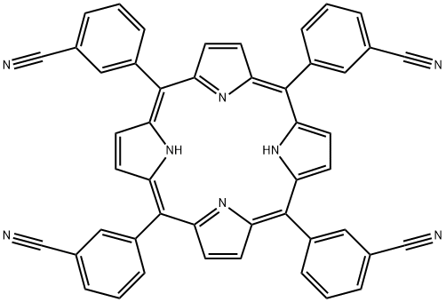 5,10,15,20-tetrakis(3-cyano)phenyl porphyrin Structure