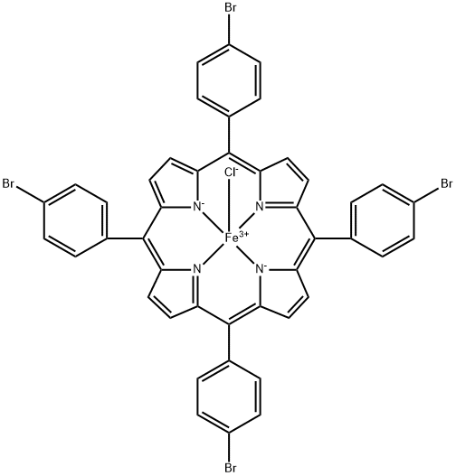 Iron, chloro[5,10,15,20-tetrakis(4-bromophenyl)-21H,23H-porphinato(2-)-κN21,κN22,κN23,κN24]-, (SP-5-12)- Structure