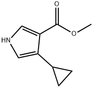 1H-Pyrrole-3-carboxylic acid, 4-cyclopropyl-, methyl ester Structure