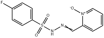 Benzenesulfonic acid, 4-fluoro-, 2-[(1-oxido-2-pyridinyl)methylene]hydrazide Structure