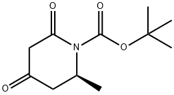 1-Piperidinecarboxylic acid, 2-methyl-4,6-dioxo-, 1,1-dimethylethyl ester, (2S)- Structure