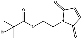 Propanoic acid, 2-bromo-2-methyl-, 2-(2,5-dihydro-2,5-dioxo-1H-pyrrol-1-yl)ethyl ester Structure