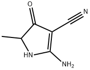 1H-Pyrrole-3-carbonitrile, 2-amino-4,5-dihydro-5-methyl-4-oxo- 구조식 이미지