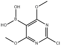 Boronic acid, B-(2-chloro-4,6-dimethoxy-5-pyrimidinyl)- 구조식 이미지