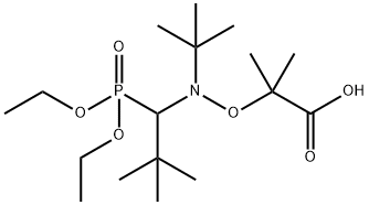 N-(2-methyl-2-propyl)-N-(1-diethylphosphono-2,2-dimethylpropyl)-O-(2-carboxyprop-2-yl)hydroxylamide Structure