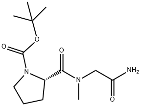 Glycinamide, 1-[(1,1-dimethylethoxy)carbonyl]-L-prolyl-N-methyl- Structure