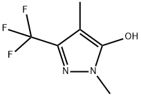 1H-Pyrazol-5-ol, 1,4-dimethyl-3-(trifluoromethyl)- Structure