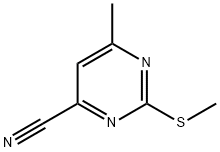 4-Pyrimidinecarbonitrile, 6-methyl-2-(methylthio)- 구조식 이미지