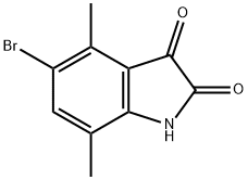 1H-Indole-2,3-dione, 5-bromo-4,7-dimethyl- 구조식 이미지