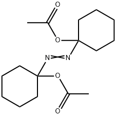 Cyclohexanol, 1,1'-azobis-, diacetate (ester) (9CI) Structure