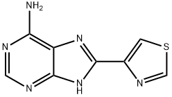 9H-Purin-6-amine, 8-(4-thiazolyl)- 구조식 이미지