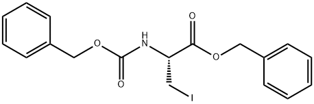 L-Alanine, 3-iodo-N-[(phenylmethoxy)carbonyl]-, phenylmethyl ester Structure