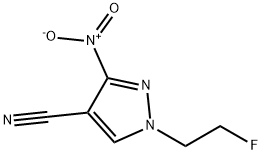 1-(2-fluoroethyl)-3-nitro-1H-pyrazole-4-carbonitrile Structure