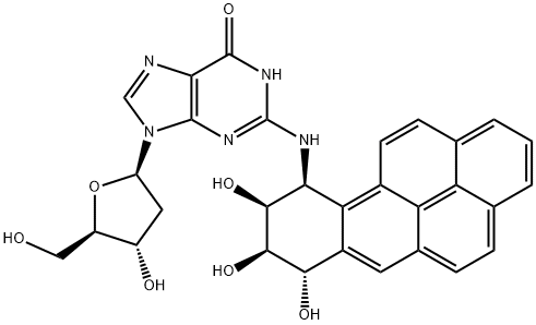 (-)-cis-anti-N2-BPDE-dG 구조식 이미지