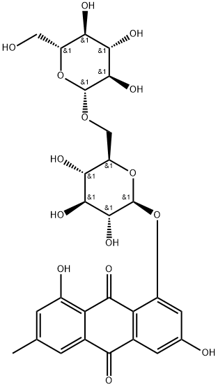 Emodin-8-O-beta-gentiobioside 구조식 이미지