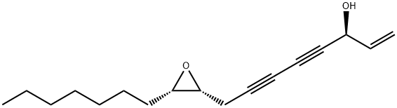 1-Octene-4,6-diyn-3-ol, 8-[(2R,3S)-3-heptyl-2-oxiranyl]-, (3S)- 구조식 이미지