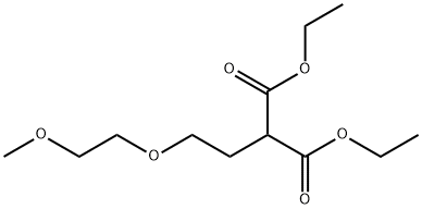 Propanedioic acid, 2-[2-(2-methoxyethoxy)ethyl]-, 1,3-diethyl ester 구조식 이미지