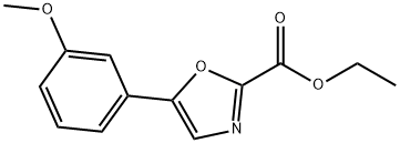 2-Oxazolecarboxylic acid, 5-(3-methoxyphenyl)-, ethyl ester 구조식 이미지