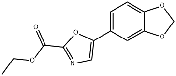 2-Oxazolecarboxylic acid, 5-(1,3-benzodioxol-5-yl)-, ethyl ester Structure