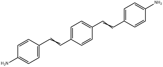 Benzenamine, 4,4'-(1,4-phenylenedi-2,1-ethenediyl)bis- Structure