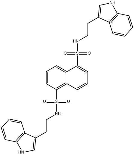 1-N,5-N-bis[2-(1H-indol-3-yl)ethyl]naphthalene-1,5-disulfonamide Structure