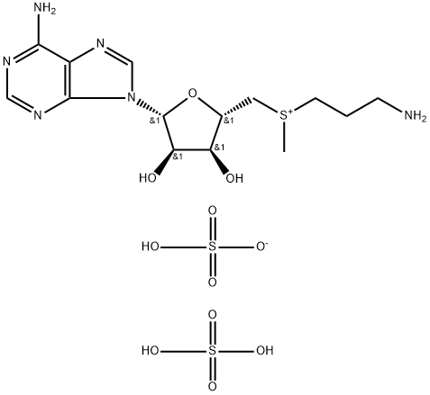 Adenosine, 5''-[(3-aminopropyl)methylsulfonio]-5''-deoxy-, sulfate (salt),sulfate (salt) (1:1:1) 구조식 이미지