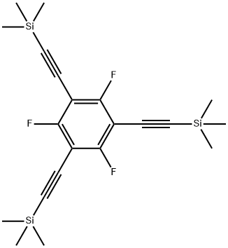 Benzene, 1,3,5-trifluoro-2,4,6-tris[2-(trimethylsilyl)ethynyl]- Structure