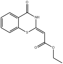 Acetic acid, (3,4-dihydro-4-oxo-2H-1,3-benzothiazin-2-ylidene)-, ethyl ester, (Z)- (9CI) Structure