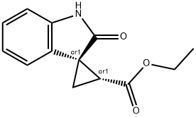 Racemic-(1R,2R)-Ethyl 2'-Oxospiro[Cyclopropane-1,3'-Indoline]-2-Carboxylate 구조식 이미지