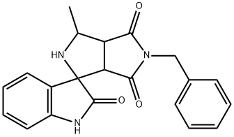 2,3-Dihydroindole-2-one-3-spiro-2'-(7'-benzyl-6',8'-dioxo-5-methyl-3,7- diazabicyclo[3.3.0]octane) Structure