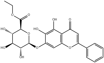 Baicalein 7-O-beta-D-ethylglucuronide Structure