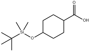 Cyclohexanecarboxylic acid, 4-[[(1,1-dimethylethyl)dimethylsilyl]oxy]- Structure