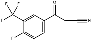 3-[4-fluoro-3-(trifluoromethyl)phenyl]-3-oxopropanenitrile Structure