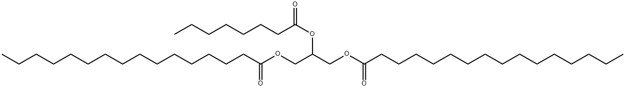 1,3-Dipalmitoyl-2-Octanoyl Glycerol Structure