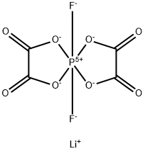 Lithium bis[ethanedioato(2-)-κO1,κO2]difluorophosphate(1-) Structure