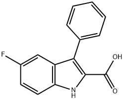 1H-Indole-2-carboxylic acid, 5-fluoro-3-phenyl- Structure