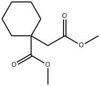 Cyclohexaneacetic acid, 1-(methoxycarbonyl)-, methyl ester Structure