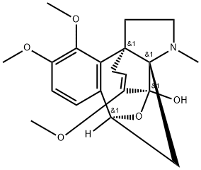 6,7-Didehydro-8β,10β-epoxy-3,4,7-trimethoxy-17-methylhasubanan-8-ol 구조식 이미지