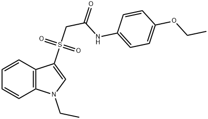 Acetamide, N-(4-ethoxyphenyl)-2-[(1-ethyl-1H-indol-3-yl)sulfonyl]- Structure