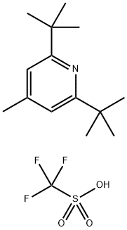 Methanesulfonic acid, 1,1,1-trifluoro-, compd. with 2,6-bis(1,1-dimethylethyl)-4-methylpyridine (1:1) Structure