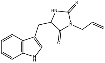5-(1H-indol-3-ylmethyl)-3-prop-2-enyl-2-sulfanylideneimidazolidin-4-one Structure