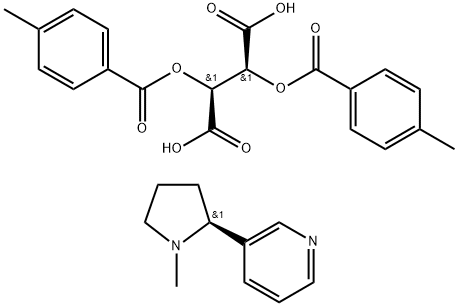 (-)-Nicotine (+)-O,O’-Di-p-toluoyl-D-tartaric Acid Structure