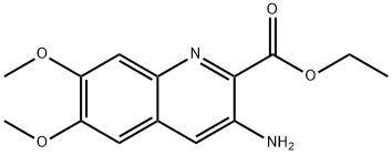 2-Quinolinecarboxylic acid, 3-amino-6,7-dimethoxy-, ethyl ester 구조식 이미지