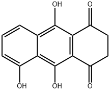 1,4-Anthracenedione, 2,3-dihydro-5,9,10-trihydroxy- 구조식 이미지