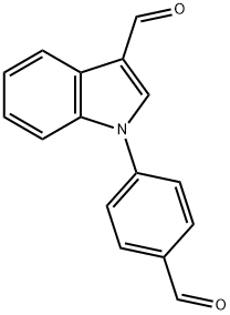 1H-Indole-3-carboxaldehyde, 1-(4-formylphenyl)- Structure