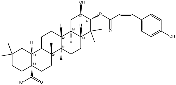 3-beta-O-(cis-p-Coumaroyl)maslinic acid Structure
