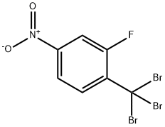 Benzene, 2-fluoro-4-nitro-1-(tribromomethyl)- Structure