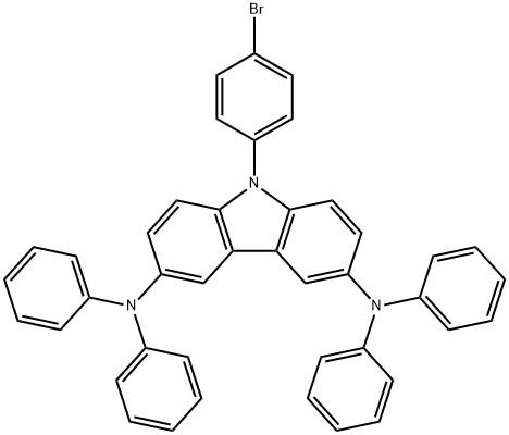 9H-Carbazole-3,6-diamine, 9-(4-bromophenyl)-N3,N3,N6,N6-tetraphenyl- 구조식 이미지