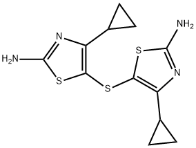 5,5'-thiobis(4-cyclopropyl-1,3-thiazol-2-amine) 구조식 이미지